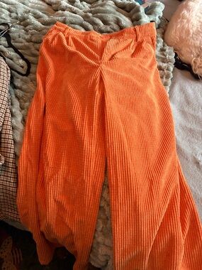 SHEIN Orange Corduroy Pants